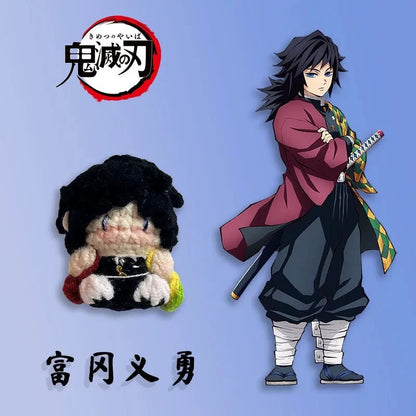 Art Toy Familia - Demon Slayer Crochet Doll, Kimetsu No Yaiba Plush Keychain, Chibi Amigurumi Doll Gift, C013 Tomioka Giyuu