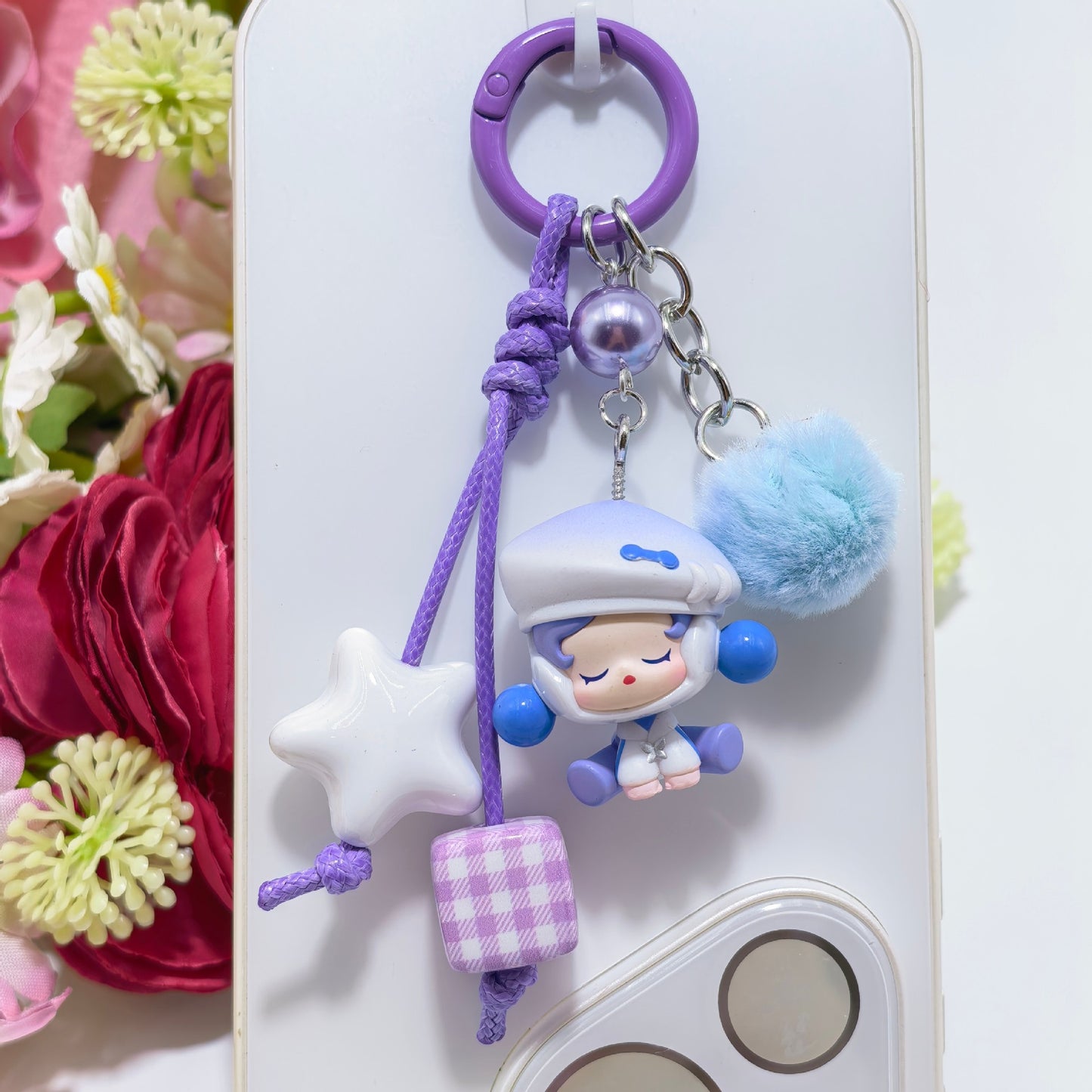 Phone Charm | City Limited Pop Beans Braided Pom-Pom Pendant