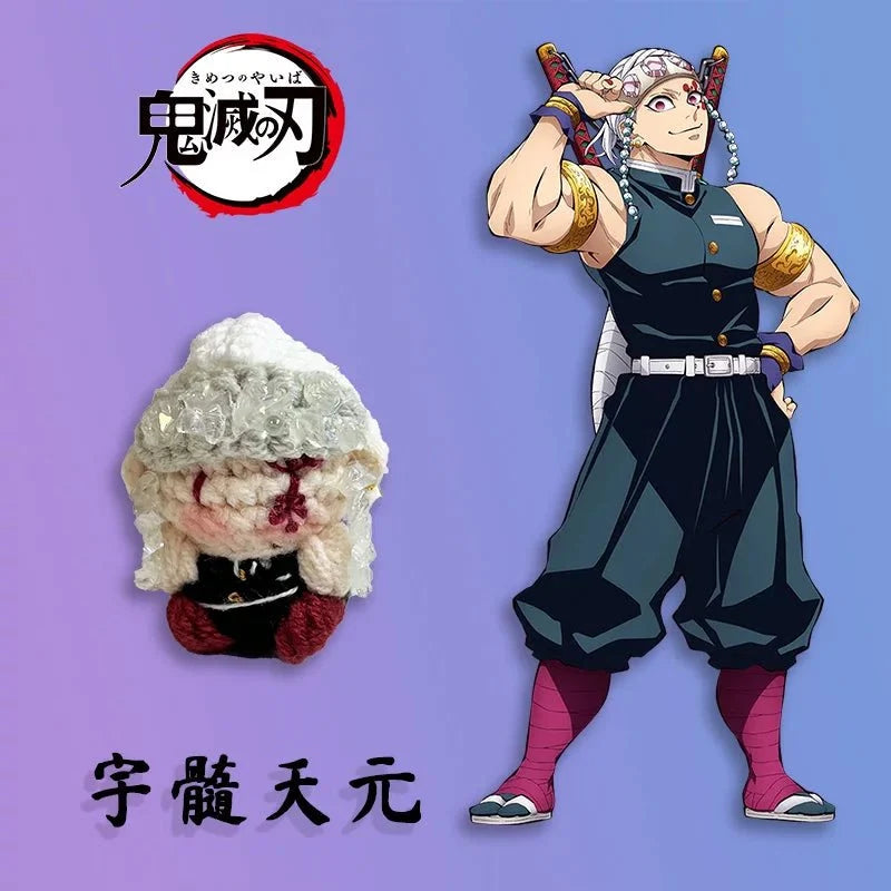 Art Toy Familia - Demon Slayer Crochet Doll, Kimetsu No Yaiba Plush Keychain, Chibi Amigurumi Doll Gift, C013 Uzui Tengen