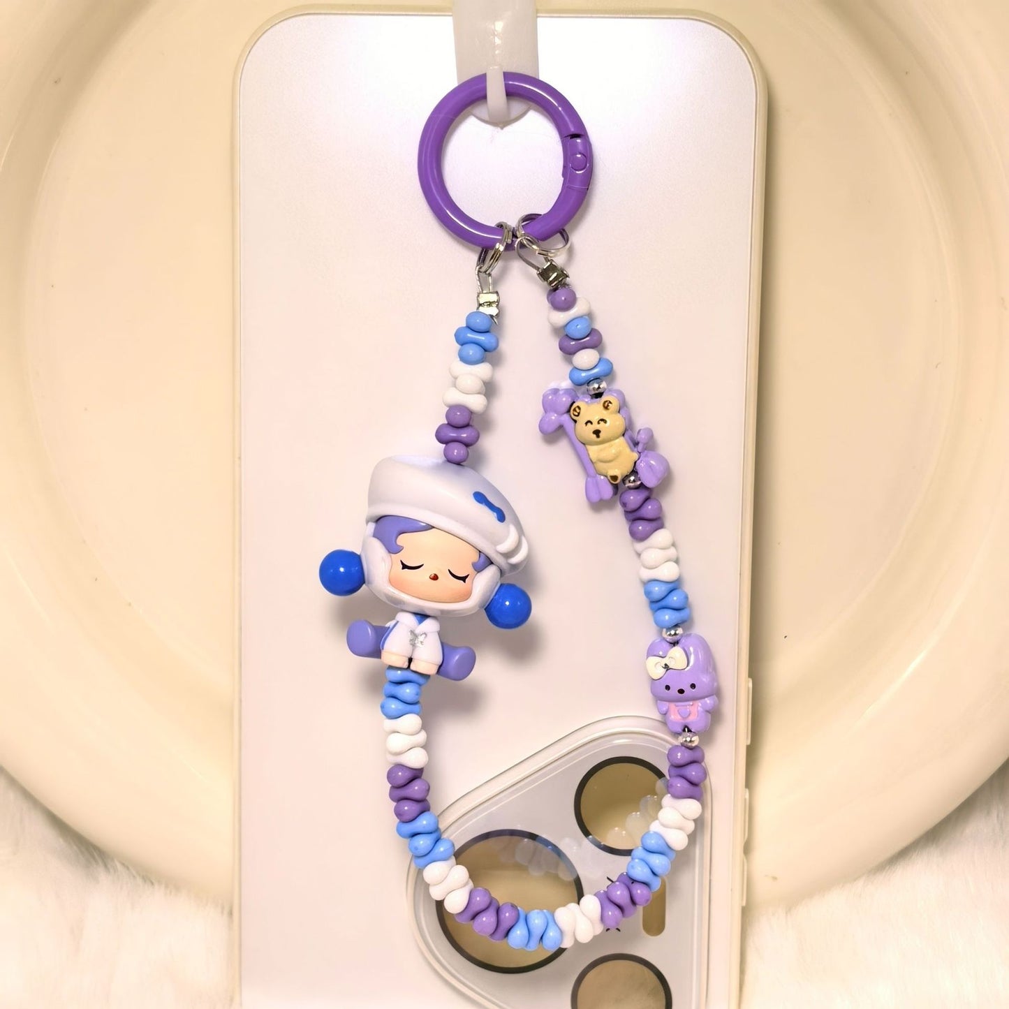 Phone Charm | Pop Bean Alloy Bead Chain Hug Series Pop Mart Figures