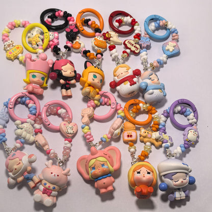 Bracelet Charm | Pop Bean Beaded Chain Pop Mart SKULLPANDA DIMOO MOLLY Figures