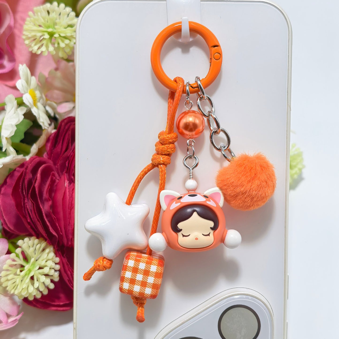 Phone Charm | City Limited Pop Beans Braided Pom-Pom Pendant