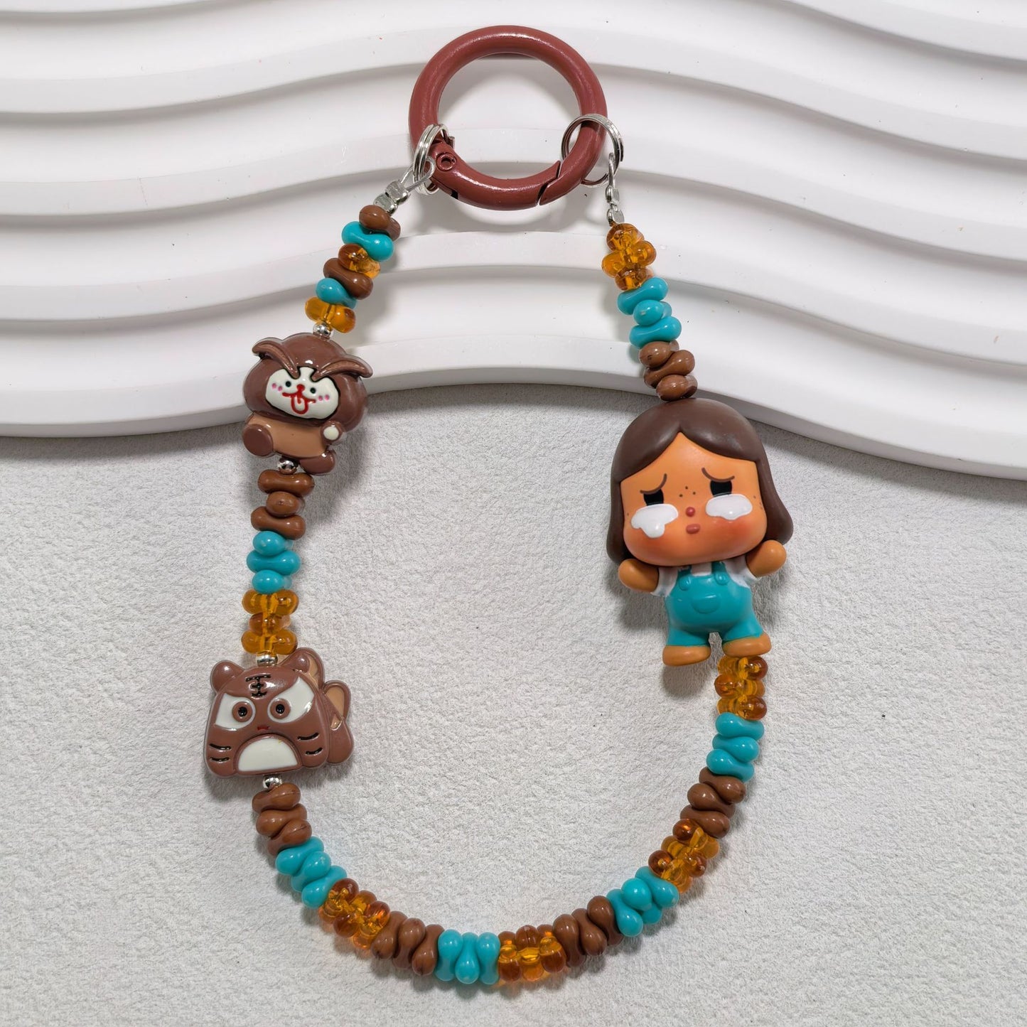 Phone Charm | Pop Bean Alloy Bead Chain Hug Series Pop Mart Figures
