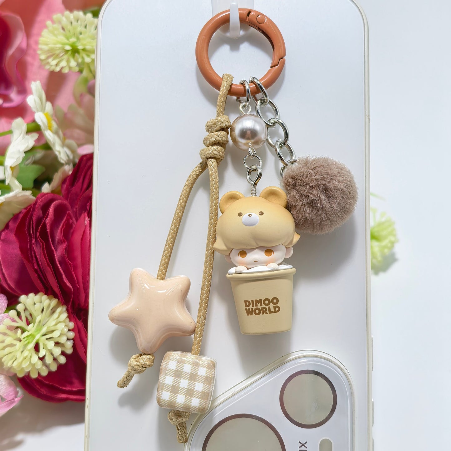 Phone Charm | City Limited Pop Beans Braided Pom-Pom Pendant