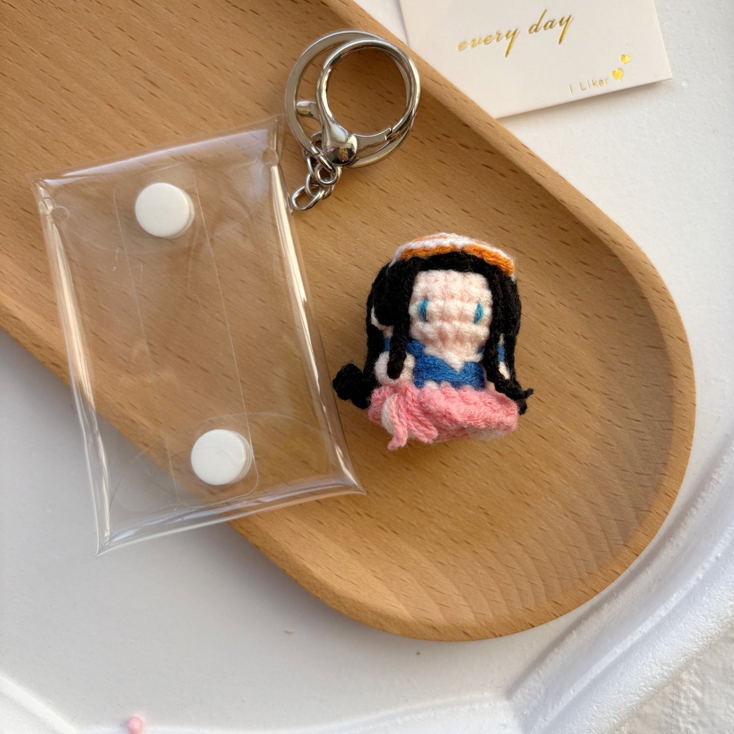Art Toy Familia - One Piece Handmade Crochet Doll,Chibi Amigurumi Keychain Gift,C015 Robin Random Color