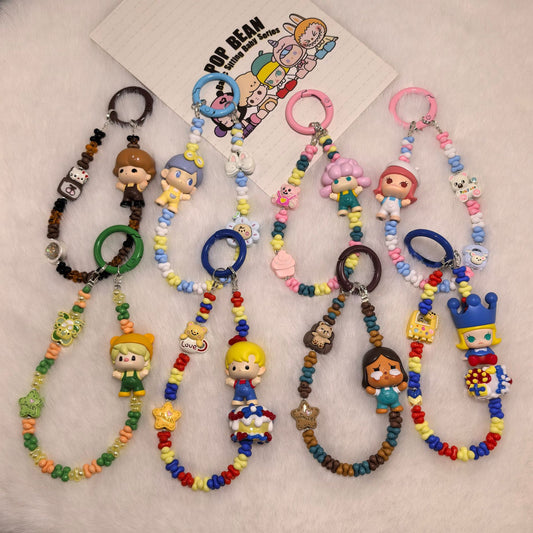 Phone Charm | Pop Bean Alloy Bead Chain Hug Series Pop Mart Figures