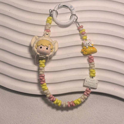 Phone Charm | Pop Bean Alloy Bead Chain Hug Series Pop Mart Figures