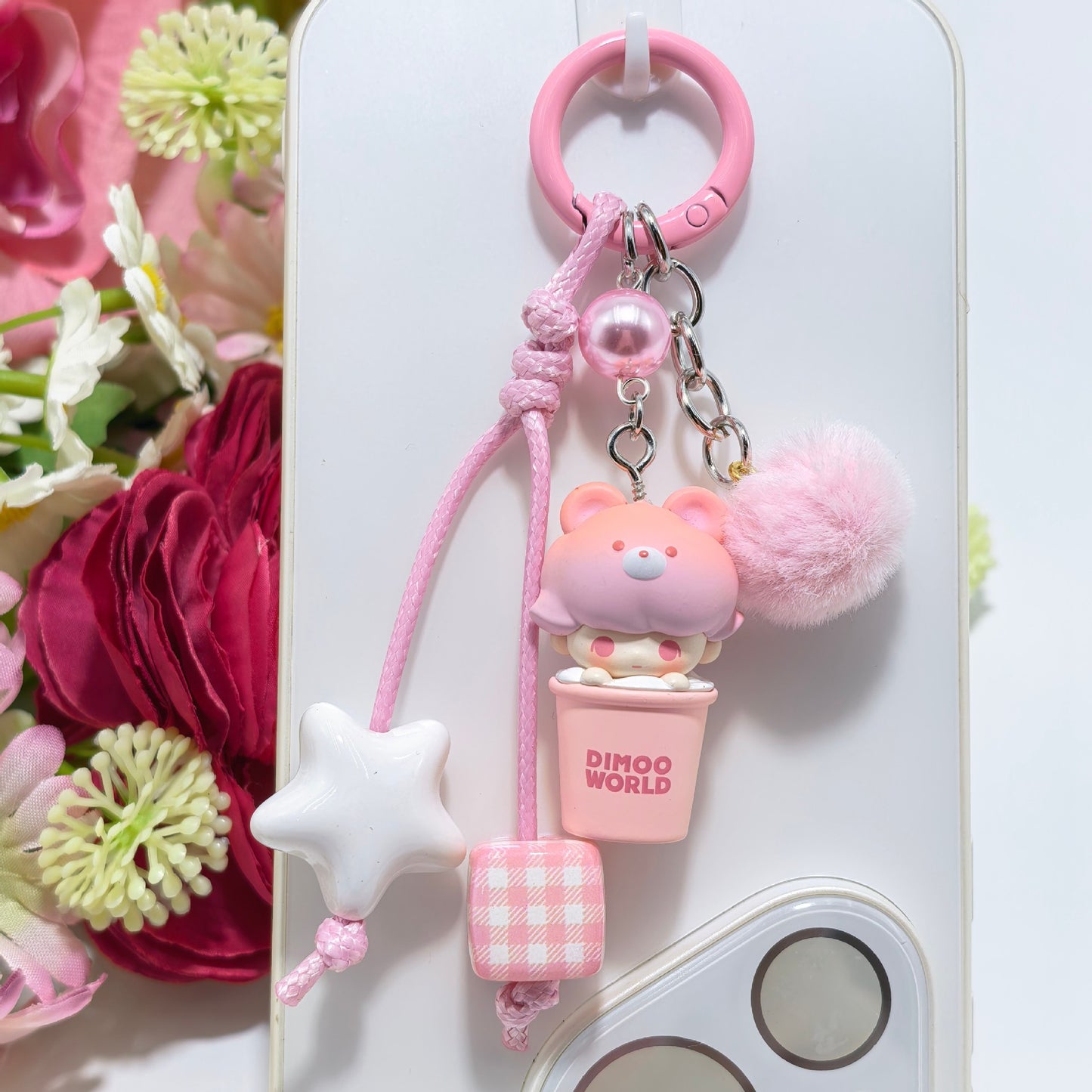 Phone Charm | City Limited Pop Beans Braided Pom-Pom Pendant