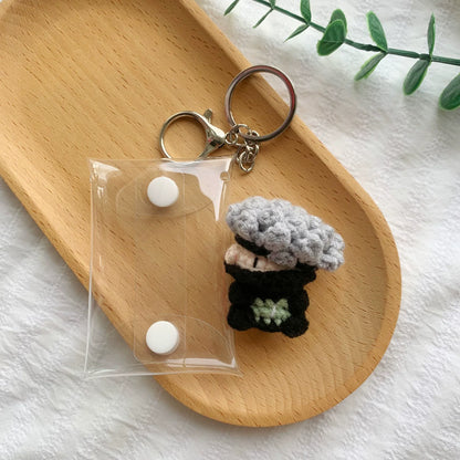 Art Toy Familia - Naruto Mini Crochet Keychain Doll, Chibi Amigurumi Doll Gift, C014 Hatake Kakashi Random Color
