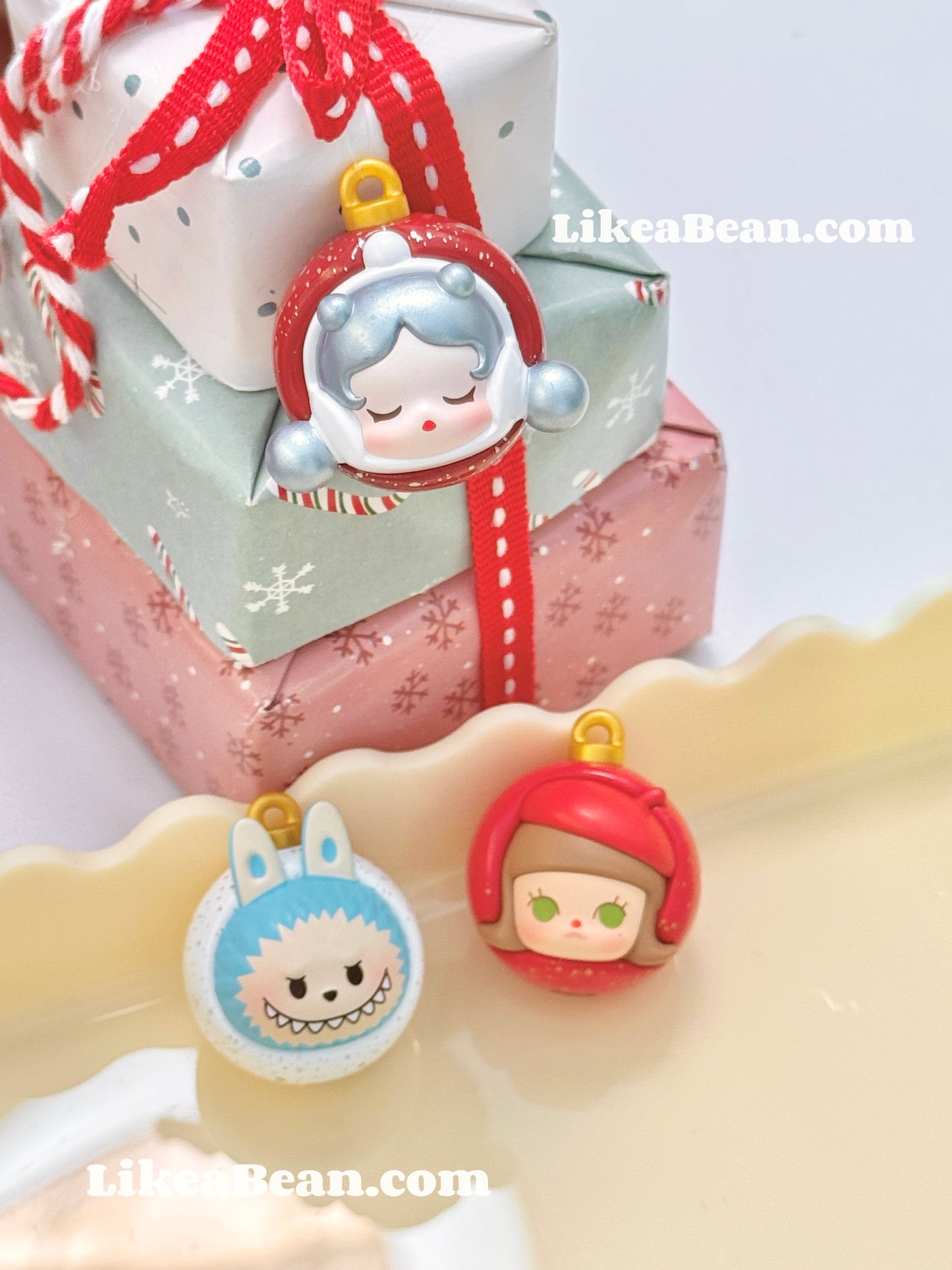 Pop Bean Christmas Ornament Ball Series - Set of 8 beans