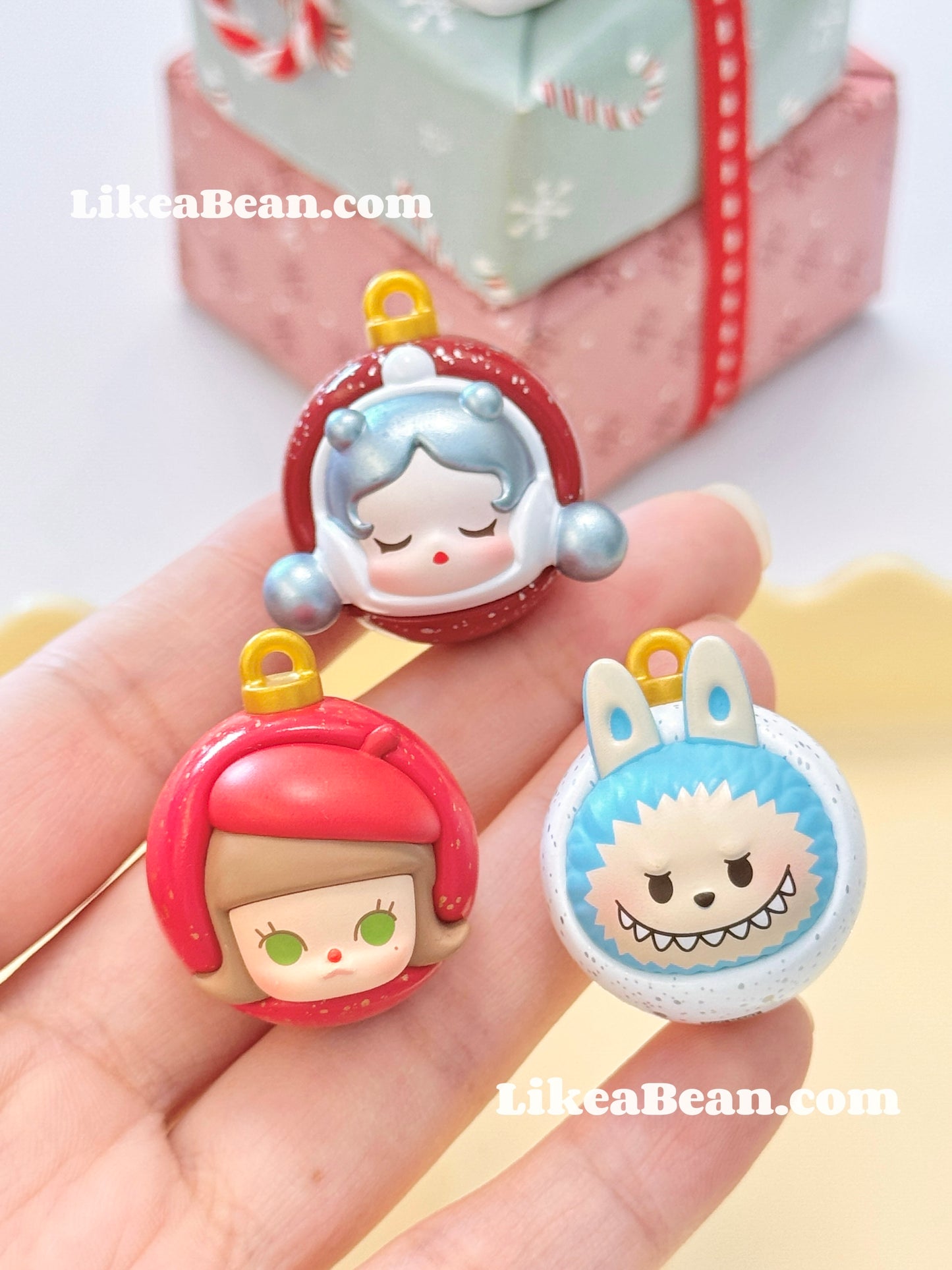 Pop Bean Christmas Ornament Ball Series - Set of 8 beans