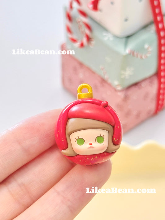 Pop Bean Christmas Ornament Ball Series - Molly Christmas Red