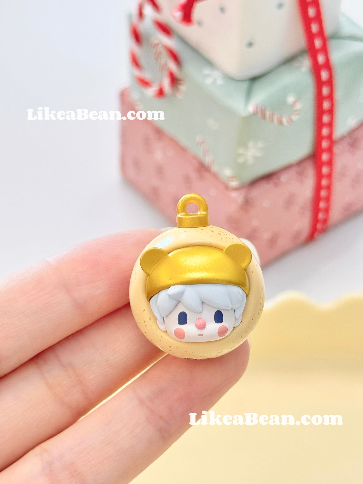 Pop Bean Christmas Ornament Ball Series - Sweet Bean Starlight Yellow