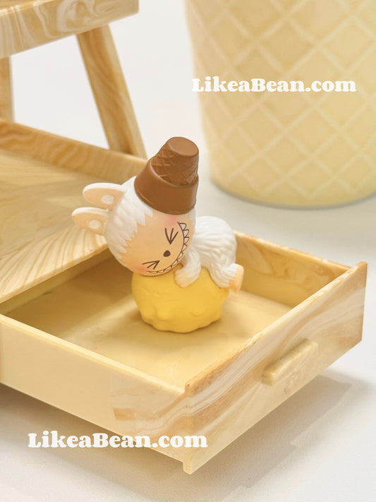 Pop Bean Ice Cream Series (Melted Ice Cream) - Labubu Vanilla Sofa