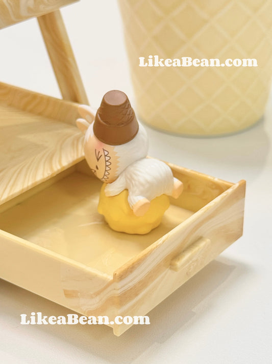 Pop Bean Ice Cream Series (Melted Ice Cream) - Labubu Vanilla Sofa