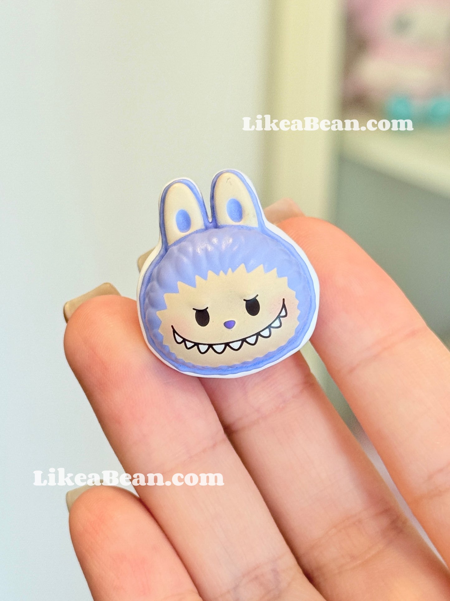 Pop Bean Macaron Dessert Series - Labubu Blueberry Pudding