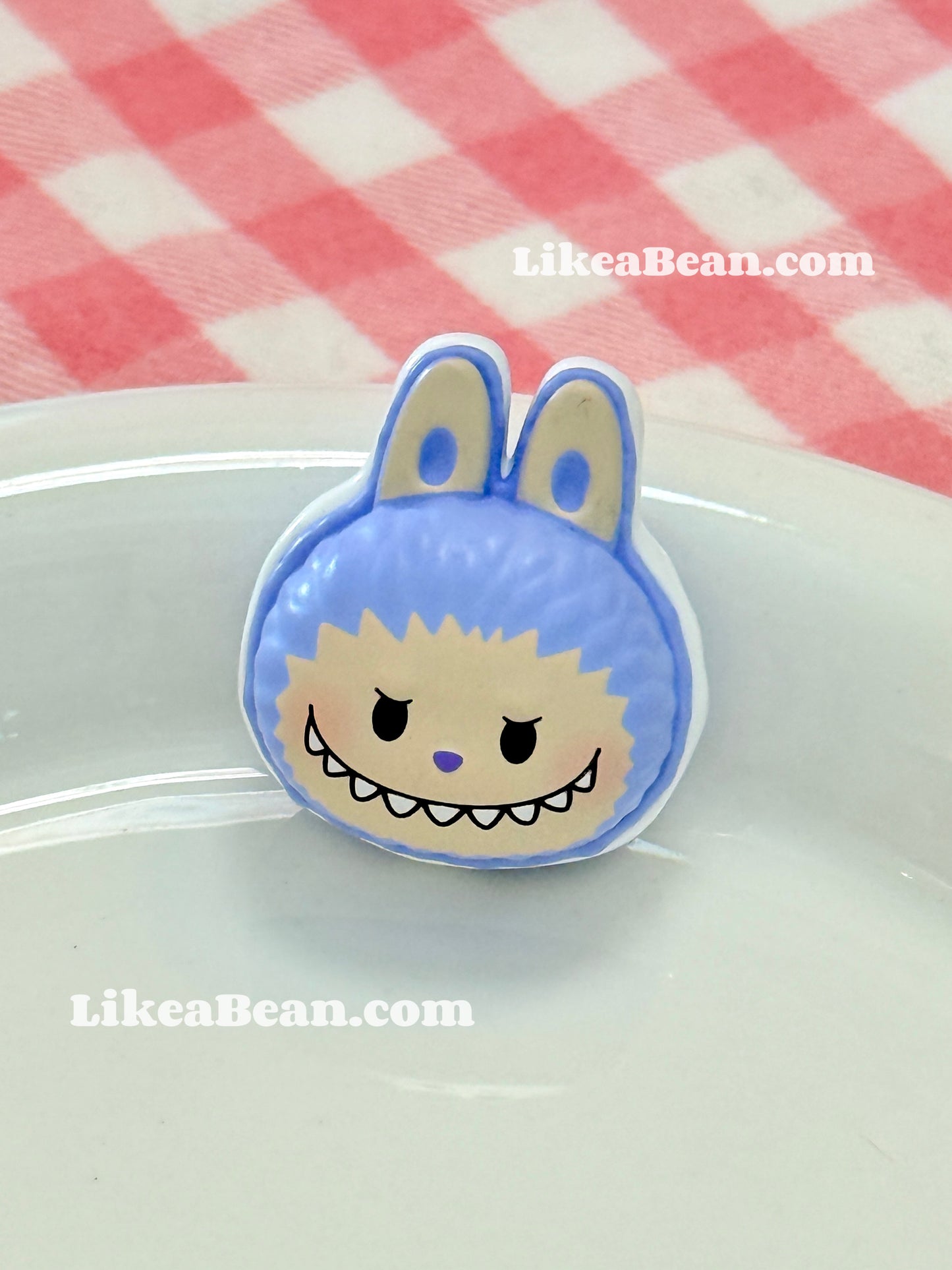 Pop Bean Macaron Dessert Series - Labubu Blueberry Pudding