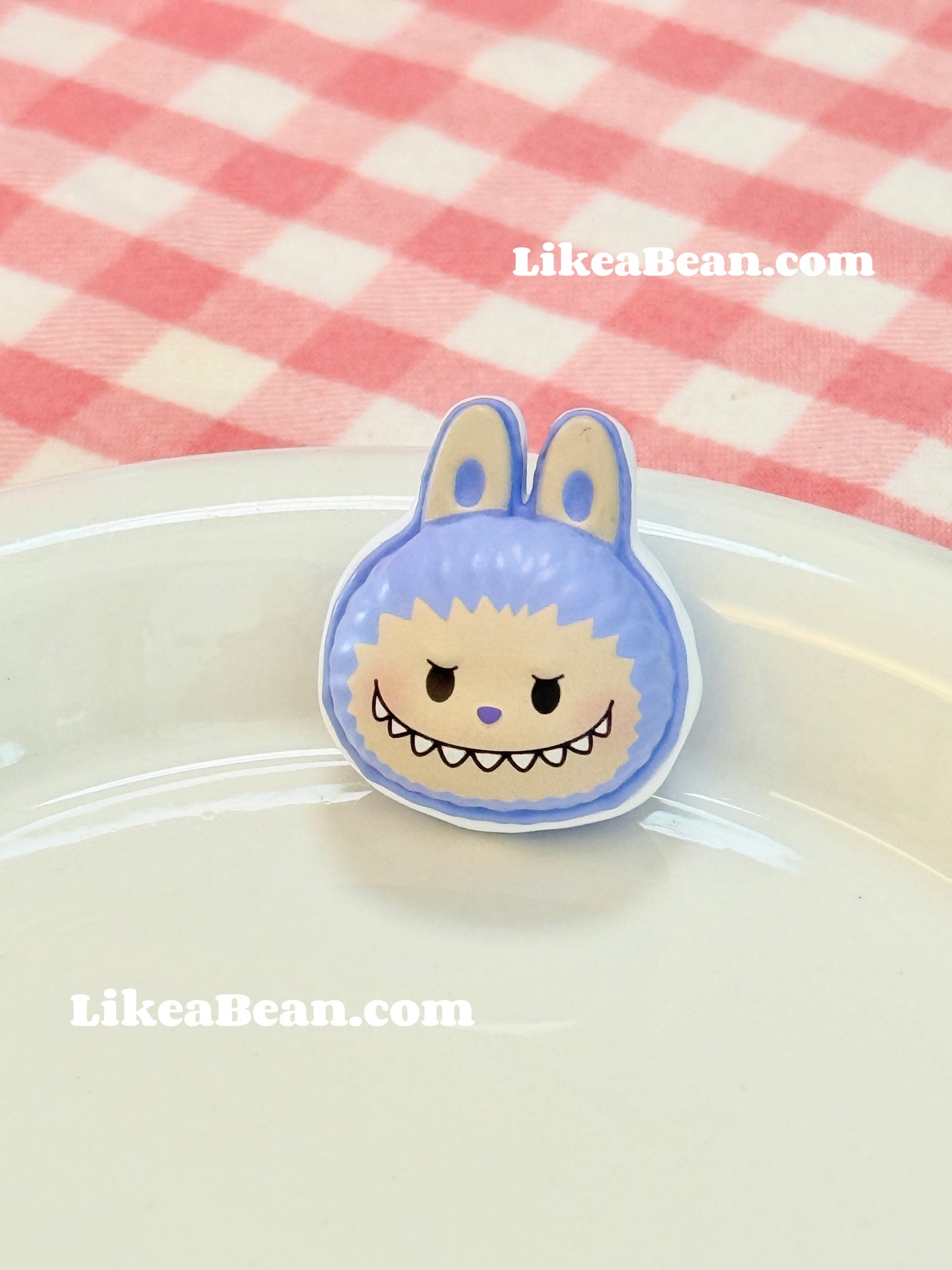 Pop Bean Macaron Dessert Series - Labubu Blueberry Pudding