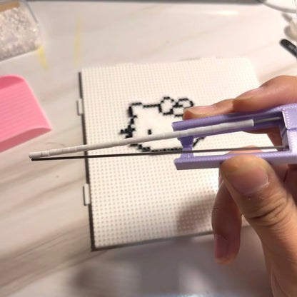 Art Toy Familia - [Pearlescent Color] Rabbit Perler Beads Pen, Beginner - Friendly, Double Needle - B008 Pearlescent Creamy Pink