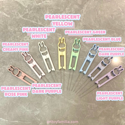 Art Toy Familia - [Pearlescent Color] Rabbit Perler Beads Pen, Beginner - Friendly, Double Needle - B008 Pearlescent Creamy Pink