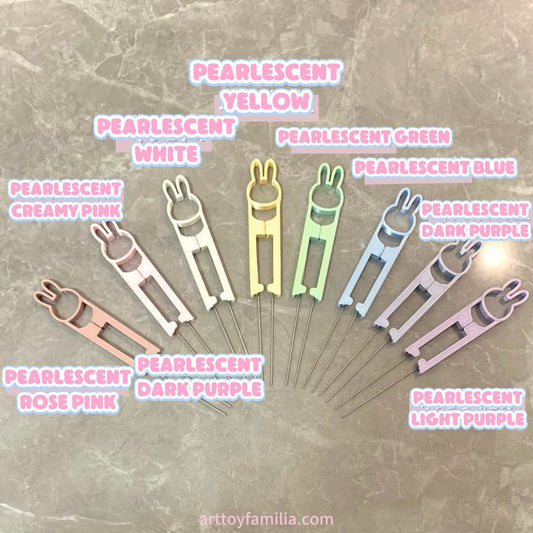 Art Toy Familia - [Pearlescent Color] Rabbit Perler Beads Pen, Beginner - Friendly, Double Needle - B008 Pearlescent Creamy Pink