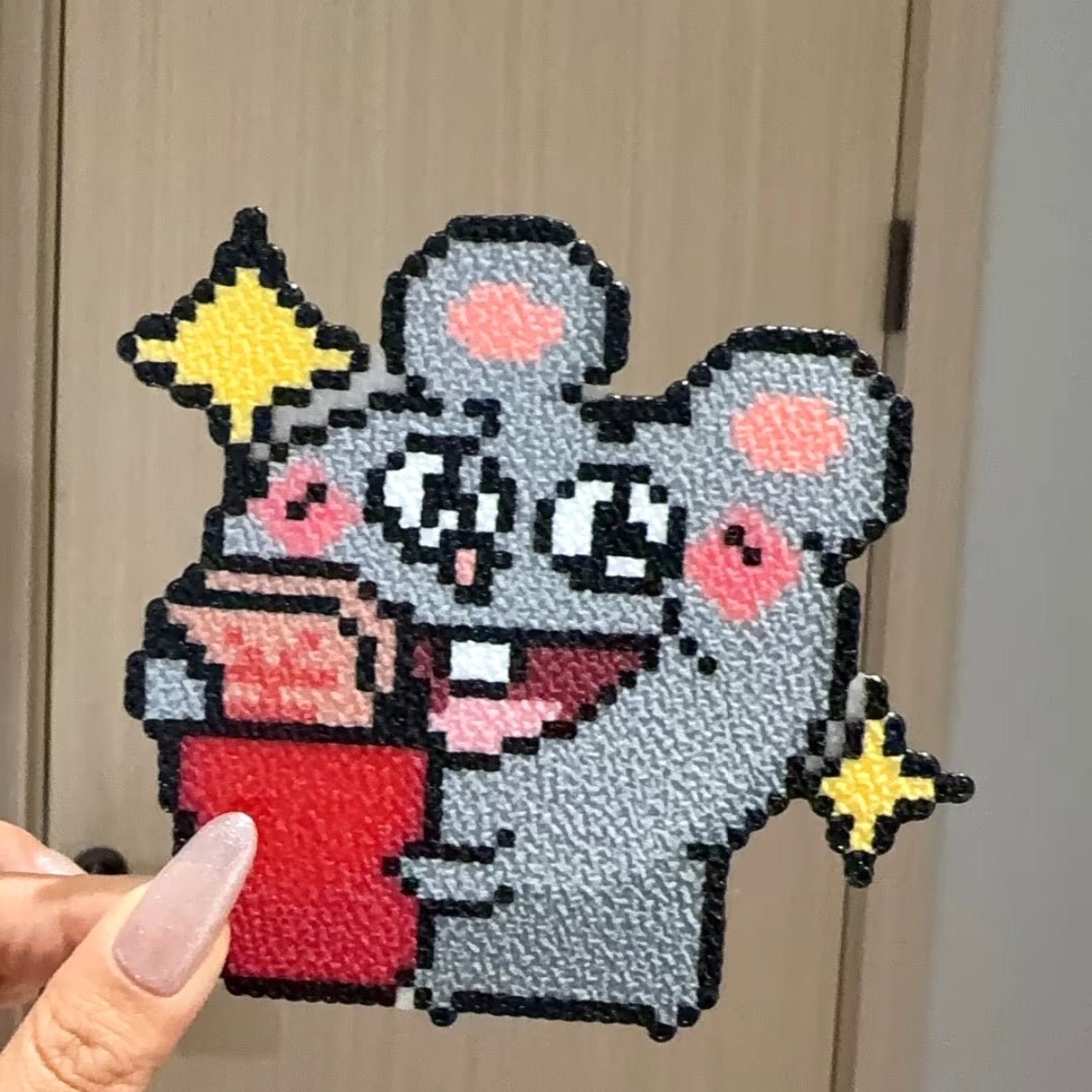 Art Toy Familia - Perler Bead Washcloth Fabric