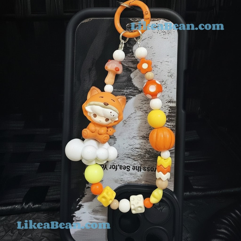 Phone Charm | Handmade Pop Bean Pajama Party Dopamine Chain Dimoo