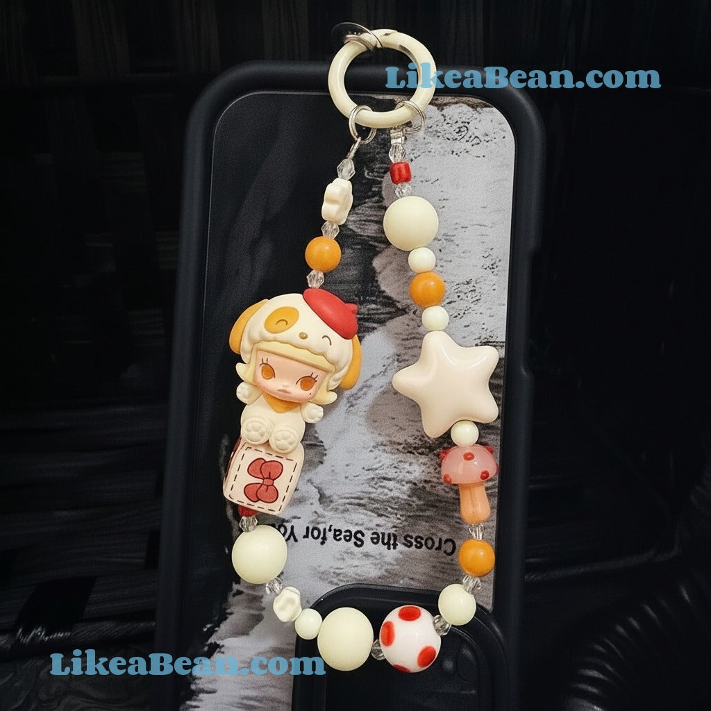 Phone Charm | Handmade Pop Bean Pajama Party Dopamine Chain Molly