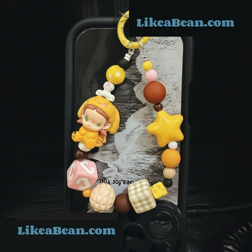 Phone Charm | Handmade Pop Bean Pajama Party Dopamine Chain Zsiga