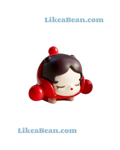 Pop Bean Basic Lying Baby Series - Skullpanda Rose