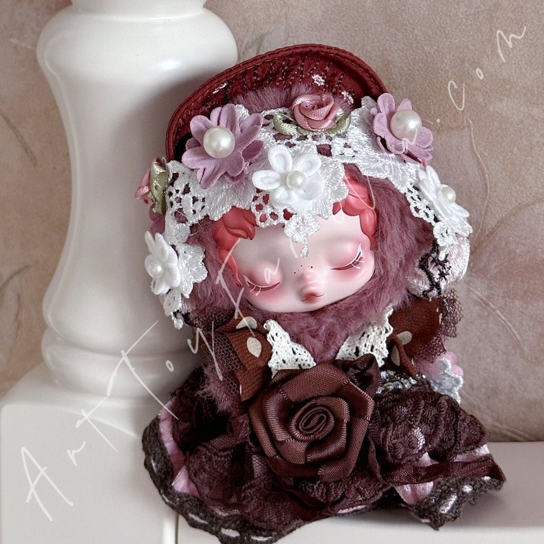 Art Toy Familia - Doll Cloth Flaming Roses Set For Skullpanda - 130 Cloth Only No Doll