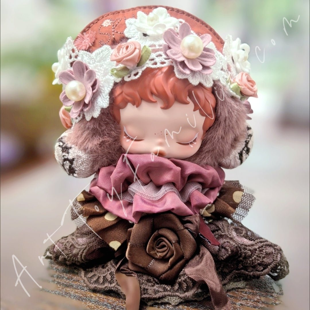 Art Toy Familia - Doll Cloth Flaming Roses Set For Skullpanda - 130 Cloth Only No Doll