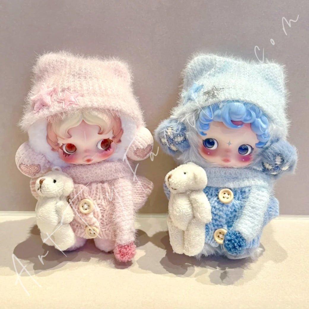 Art Toy Familia - Doll Cloth Fluffy Bear Sweater Set For Skullpanda - 124 Cloth Only No Doll Pink Ver.