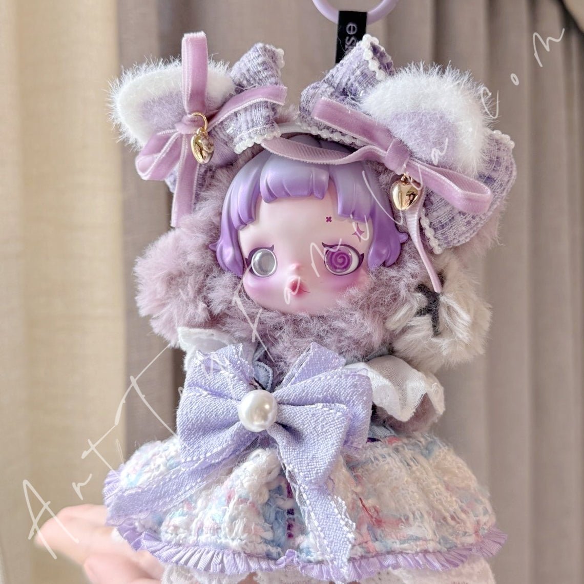 Art Toy Familia - Doll Cloth Lavender Mist Kitten Set For Skullpanda - 133 Cloth Only No Doll