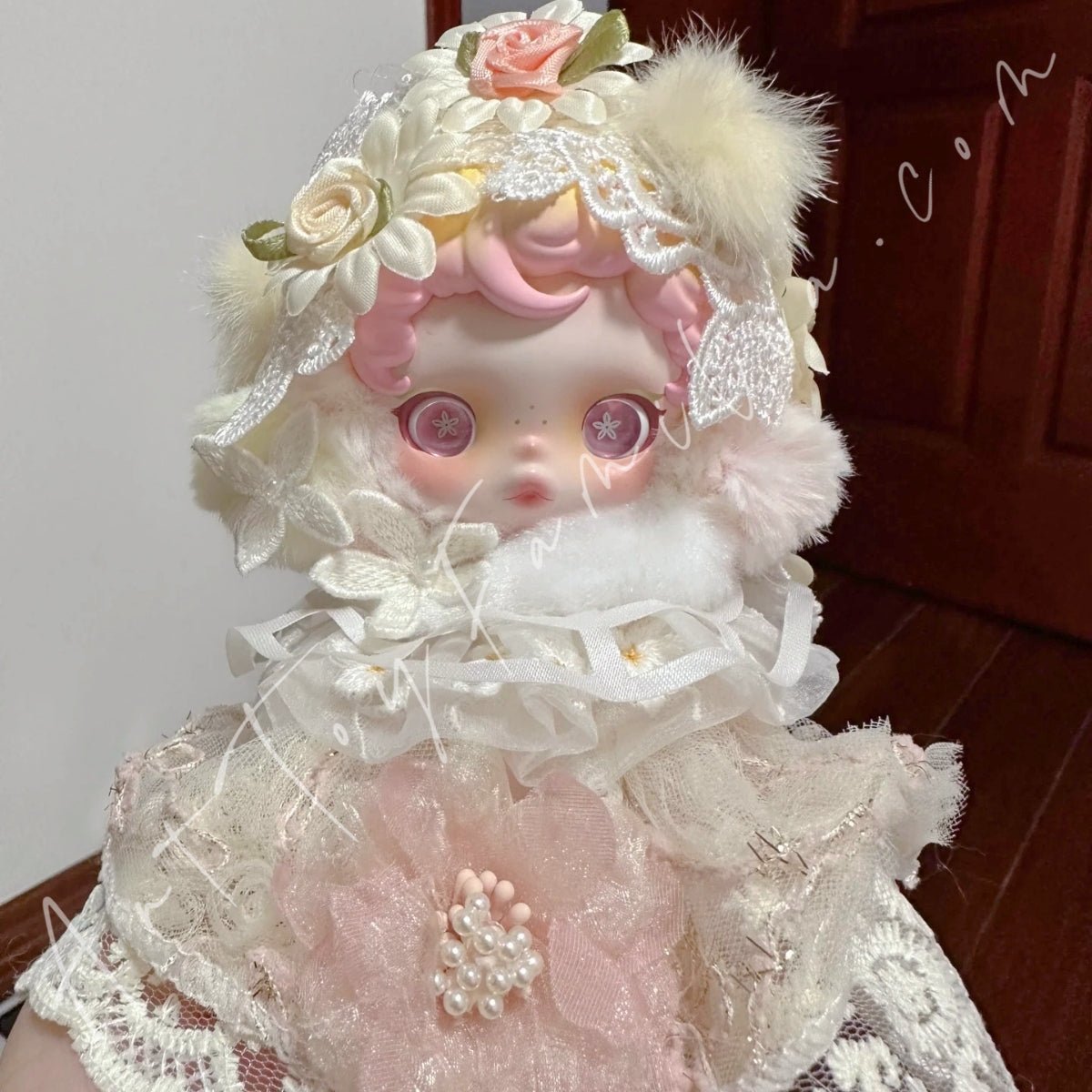 Art Toy Familia - Doll Cloth Pink Snowbloom Set For Skullpanda - 135 Cloth Only No Doll