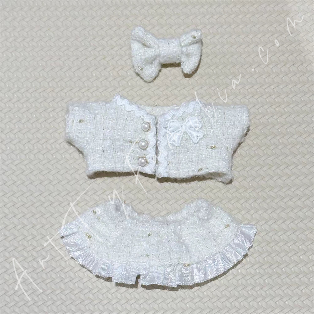 Art Toy Familia - Doll Cloth Chic Tweed Doll Ensemble - 023 White Ver. Cloth Only No Doll