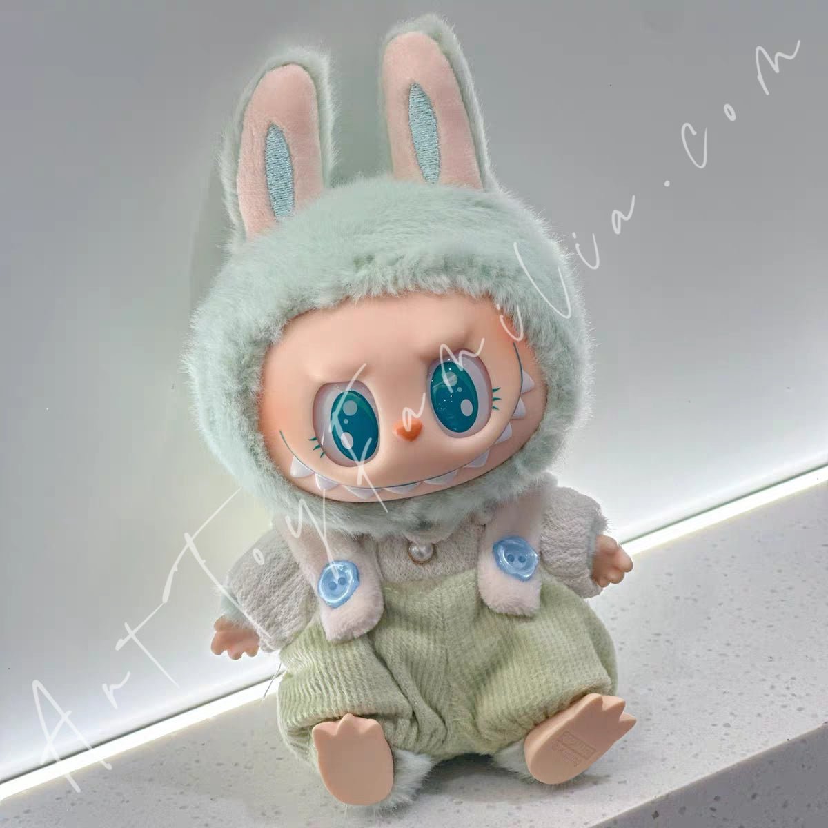 Art Toy Familia - Doll Cloth Cotton Candy Overalls Set - 003 Green Ver. Cloth Only No Doll