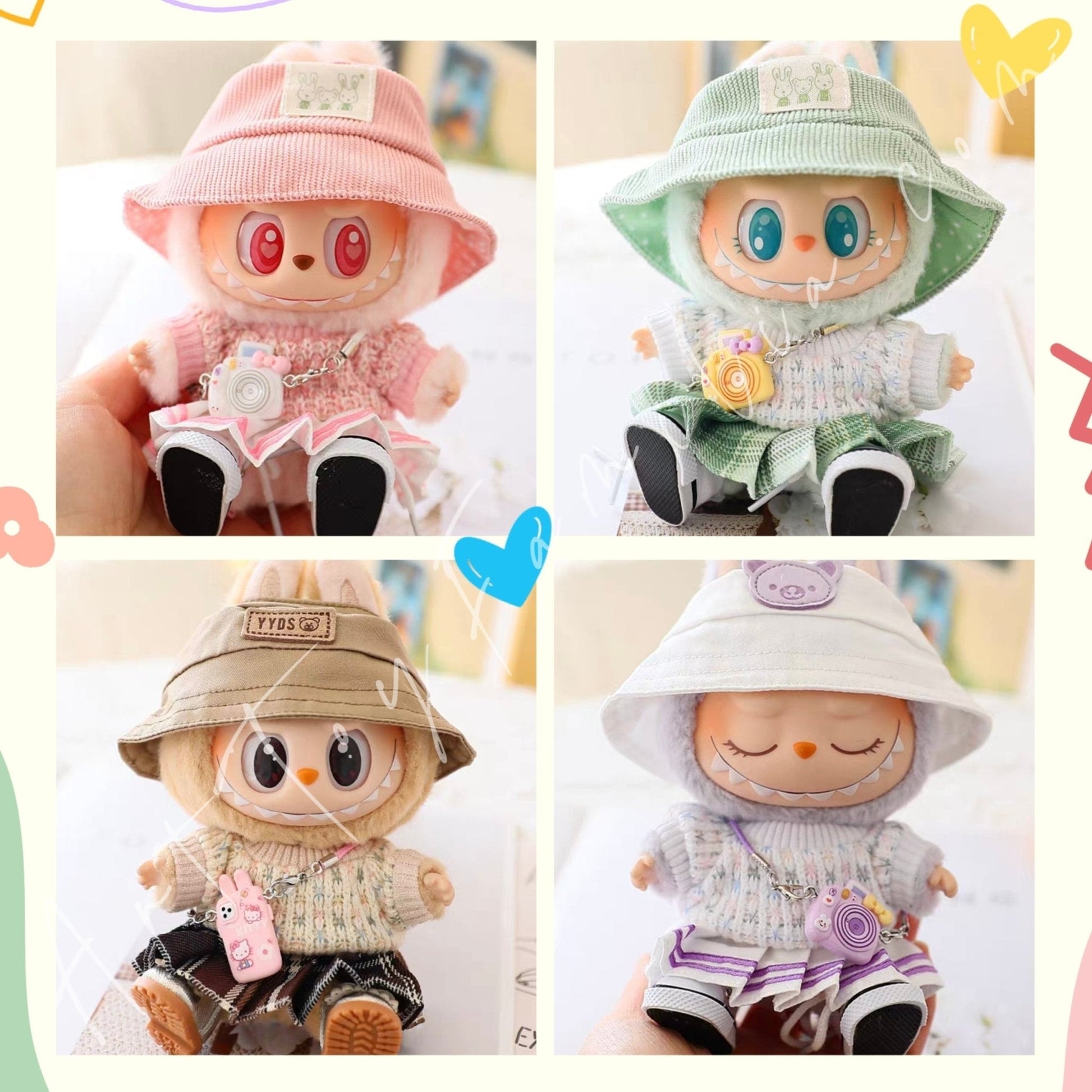 Art Toy Familia - Doll Cloth Pastel Picnic Skirt Set - 011 Pink Ver. Cloth Only No Doll