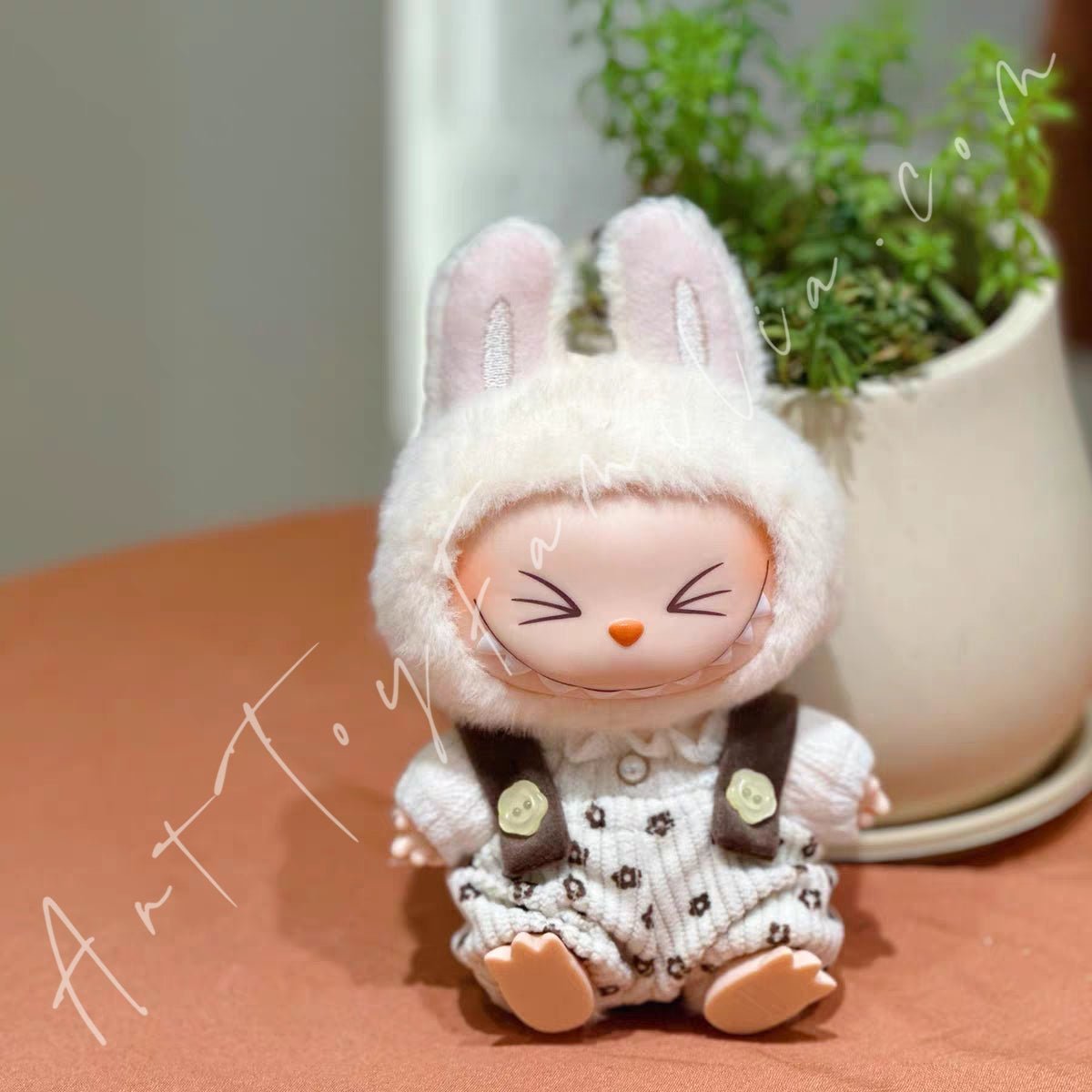 Art Toy Familia - Doll Cloth Pastoral Floral Overalls - 002 Beige Ver. Cloth Only No Doll