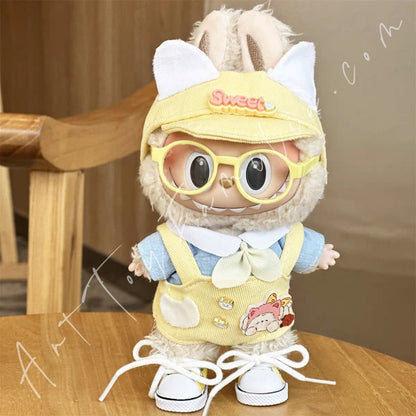 Art Toy Familia - Doll Cloth Sweet Buttercream Kitten Overalls Set - 001 Cloth Only No Doll