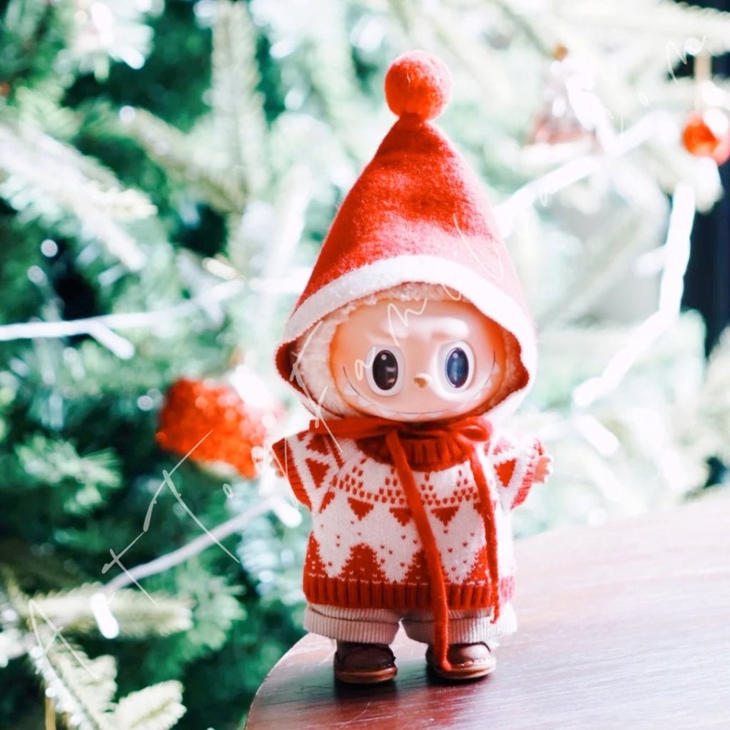 Art Toy Familia - Doll Cloth Elf Fair Isle Sweater Set For Labubu - 126 Cloth Only No Doll