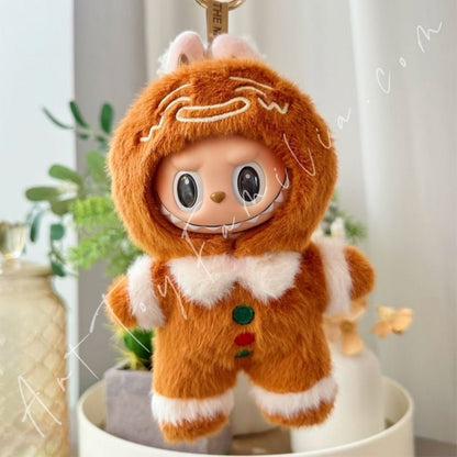 Art Toy Familia - Doll Cloth Gingerbread Man Jumpsuit For Labubu - 127 Cloth Only No Doll