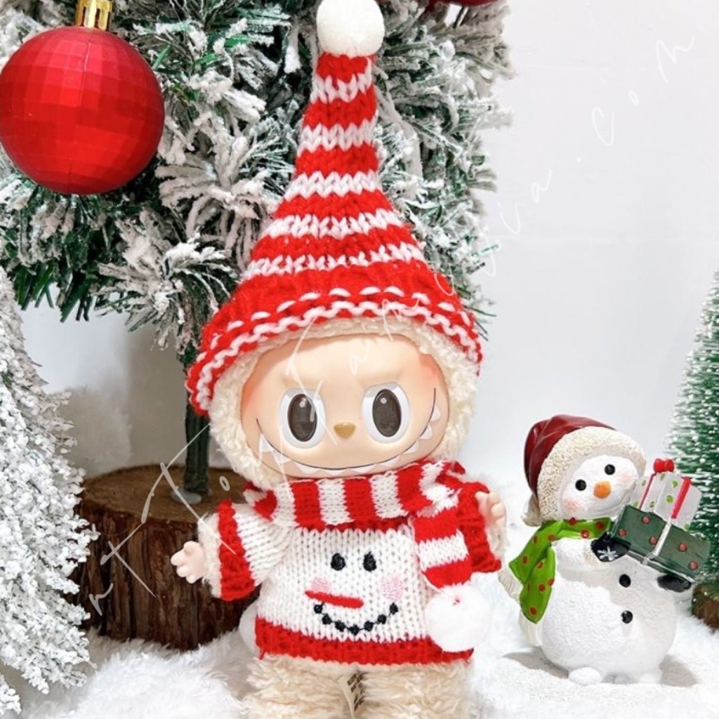 Art Toy Familia - Doll Cloth Lively Christmas Party Set For Labubu - 117 Cloth Only No Doll White Ver.