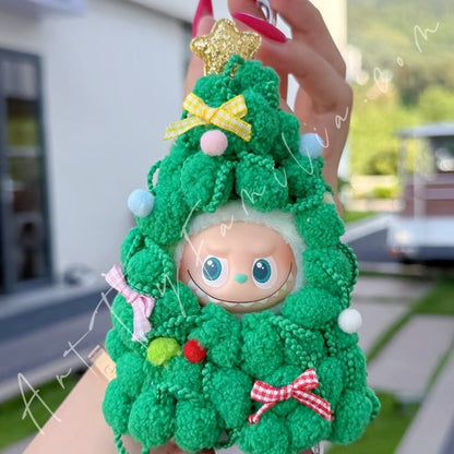 Art Toy Familia - Doll Cloth Mini Christmas Tree Jumpsuit For Labubu - 120 Cloth Only No Doll