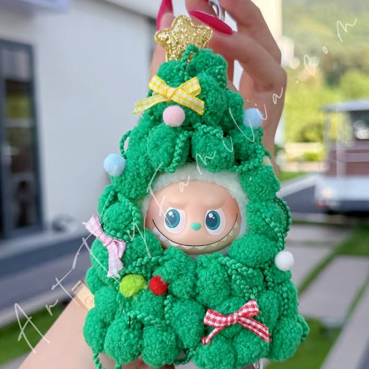 Art Toy Familia - Doll Cloth Mini Christmas Tree Jumpsuit For Labubu - 120 Cloth Only No Doll