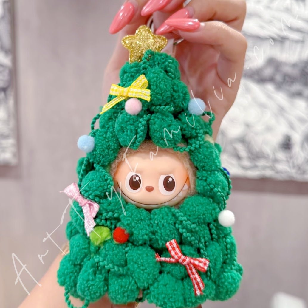 Art Toy Familia - Doll Cloth Mini Christmas Tree Jumpsuit For Labubu - 120 Cloth Only No Doll