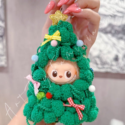Art Toy Familia - Doll Cloth Mini Christmas Tree Jumpsuit For Labubu - 120 Cloth Only No Doll