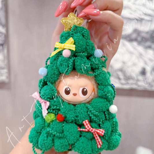 Art Toy Familia - Doll Cloth Mini Christmas Tree Jumpsuit For Labubu - 120 Cloth Only No Doll