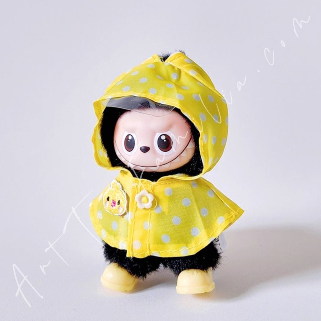 Art Toy Familia - Doll Cloth Mini Colorful Animal Raincoat Set For Labubu - 122 Cloth Only No Doll Yellow Ver.