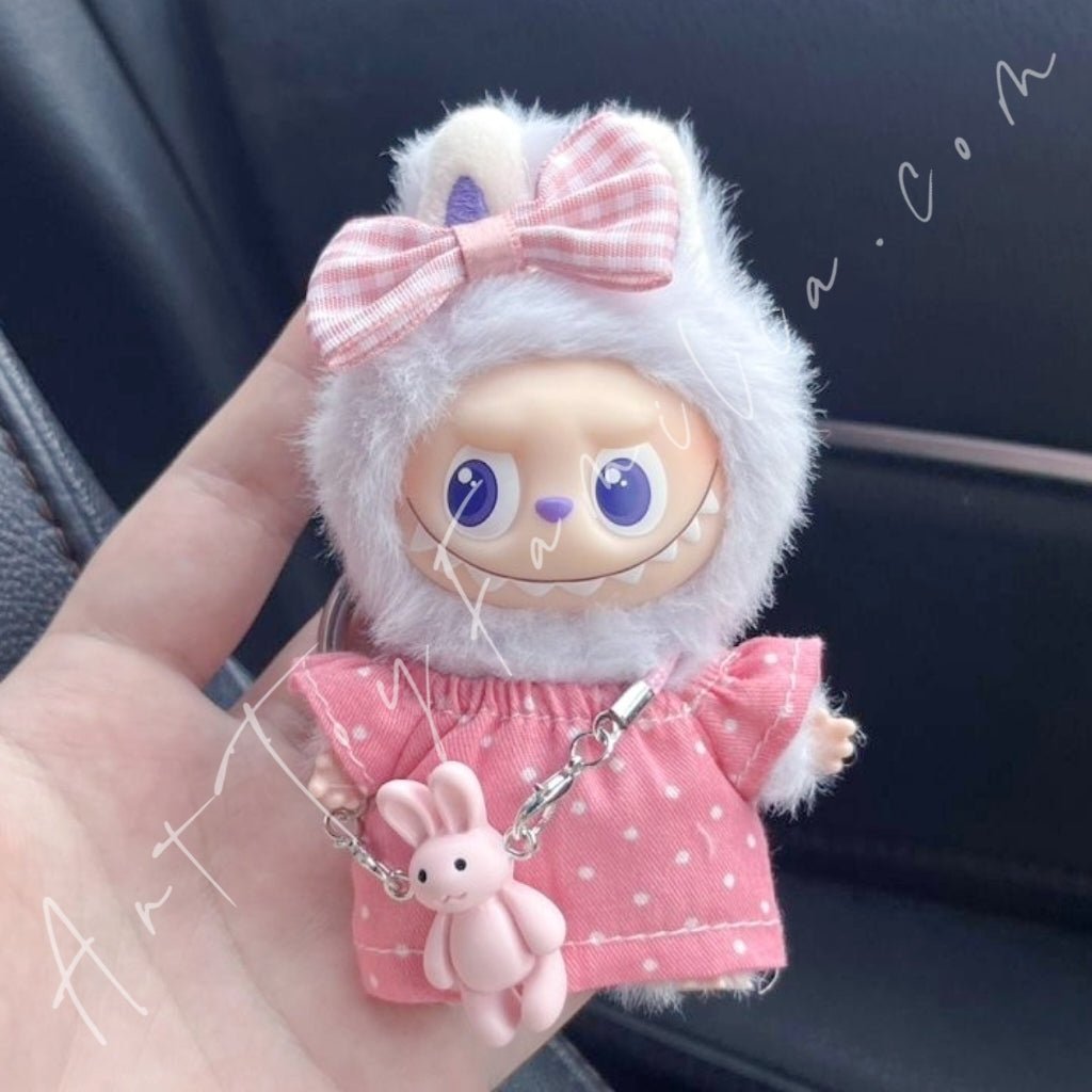 Art Toy Familia - Doll Cloth Mini Grace & Glee Ensemble For Labubu - 102 Pink Ver. Cloth Only No Doll